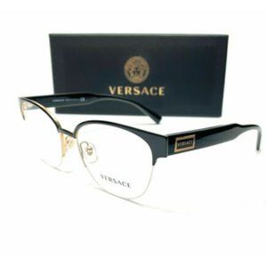 Versace Women's Black and Gold Cat Eye Eyeglasses!